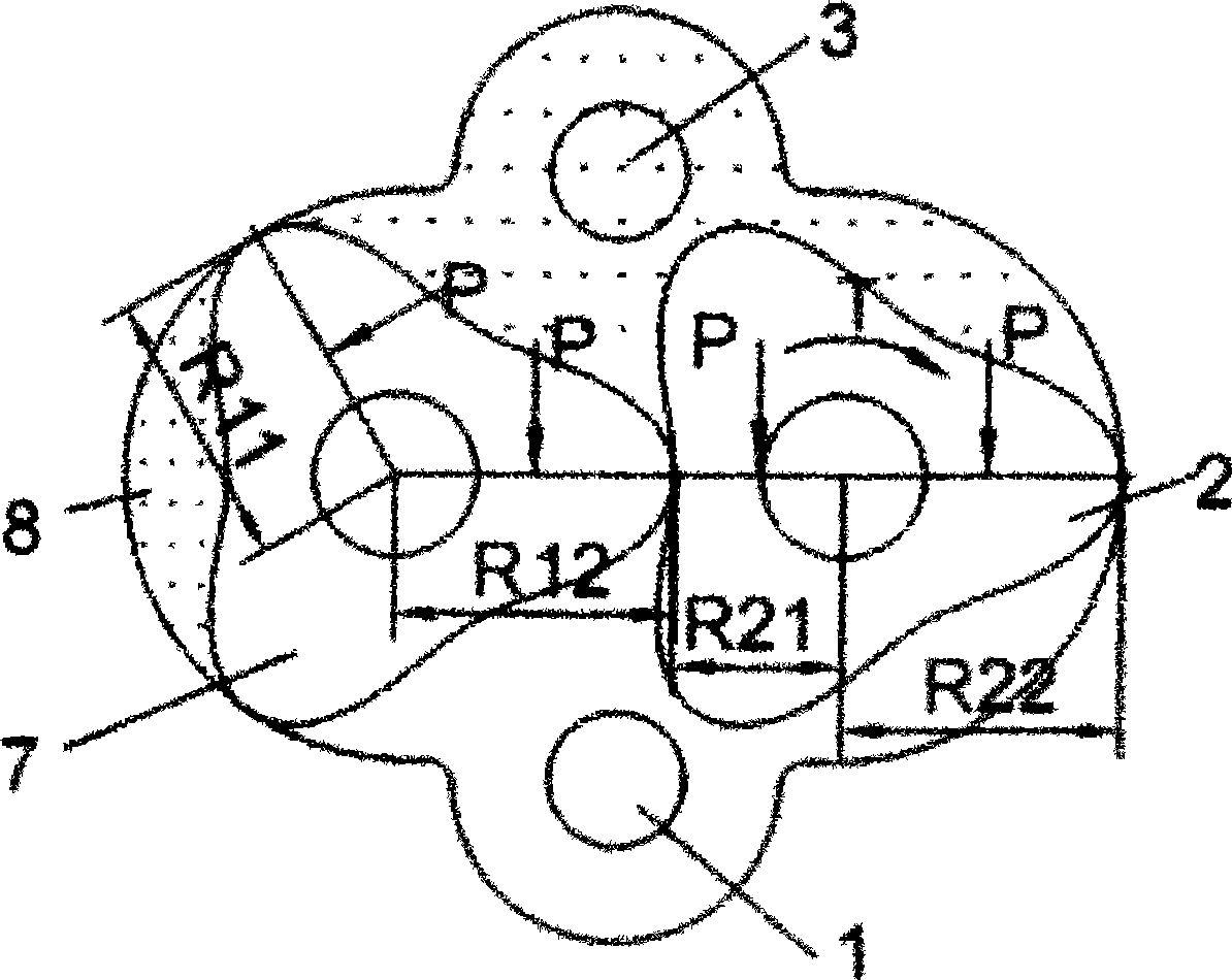 Volume type high order elliptic gear flowmeter