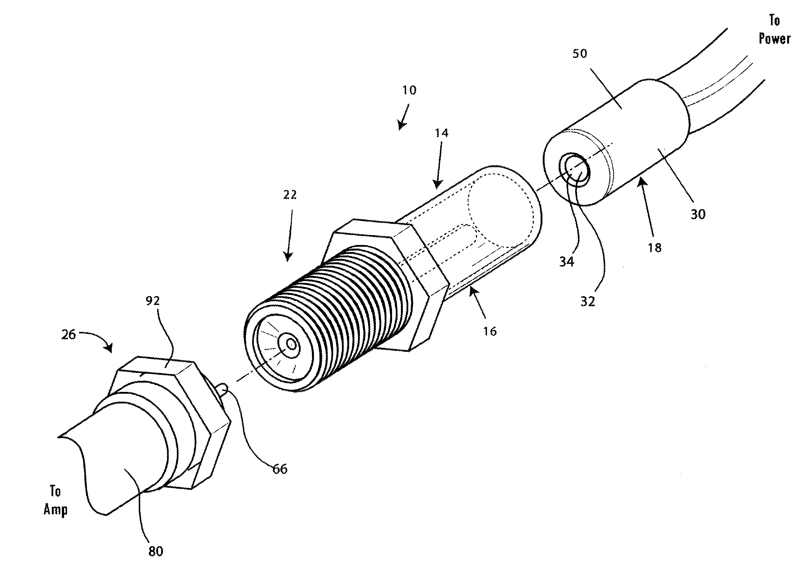 Coax-to-power adapter