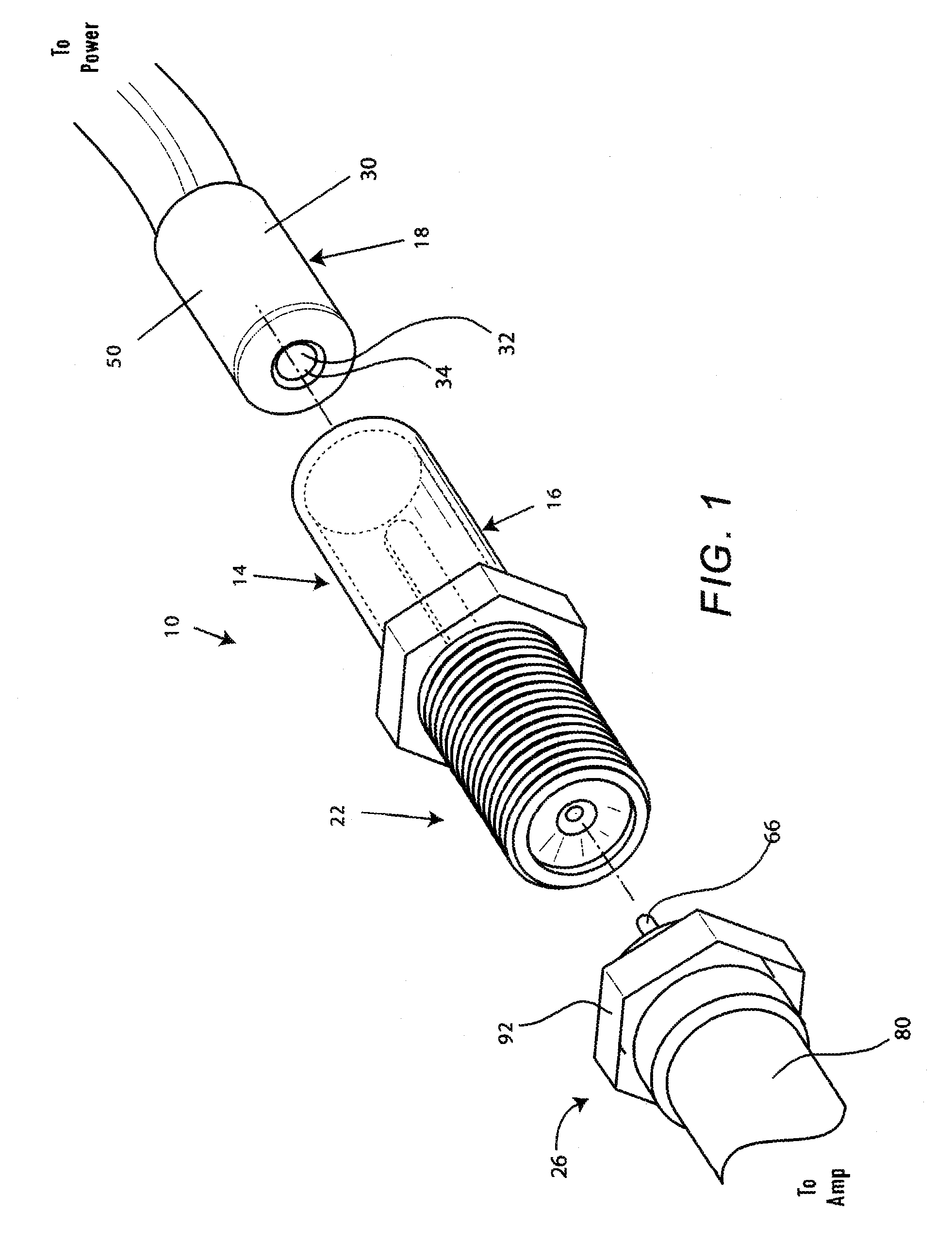 Coax-to-power adapter