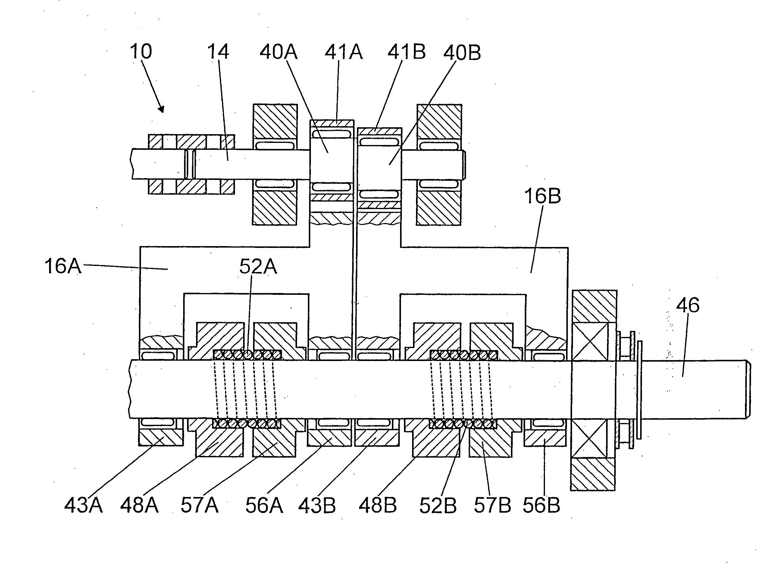 Device for driving an output mechanism