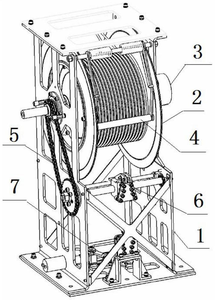 Miniature winch for retracting and deploying detection instruments at the water-air interface