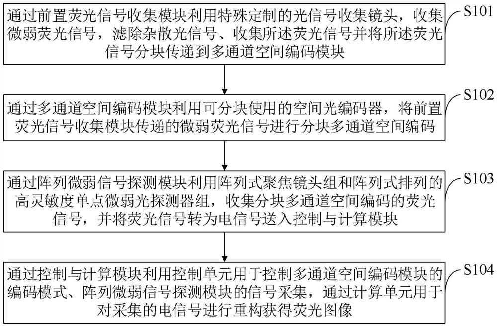 High-sensitivity weak fluorescence signal detection system and method, storage medium and application