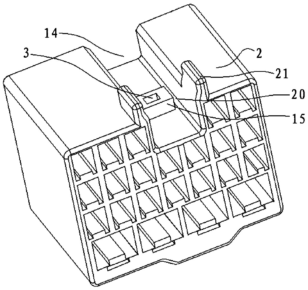 A plug-in sheath fixing structure