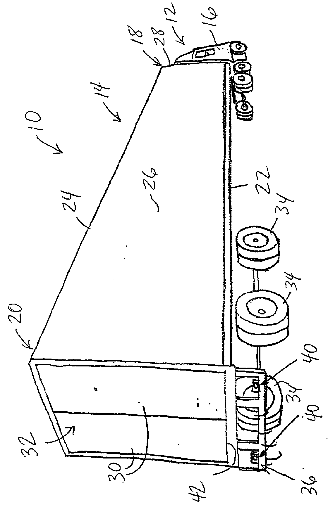 Proximity sensing system and trailer including same