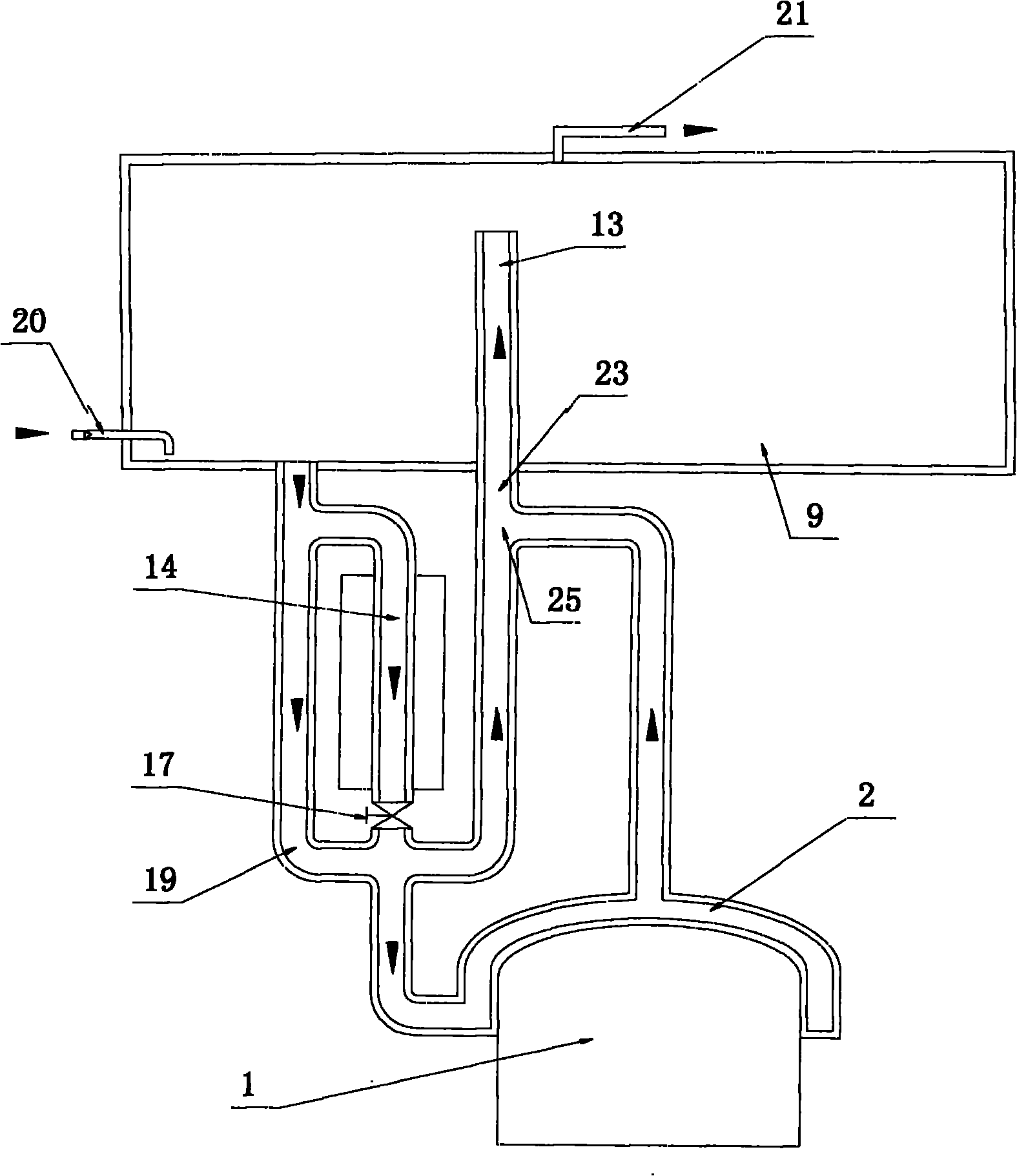 Machine with dual purposes of refrigerator and water heater