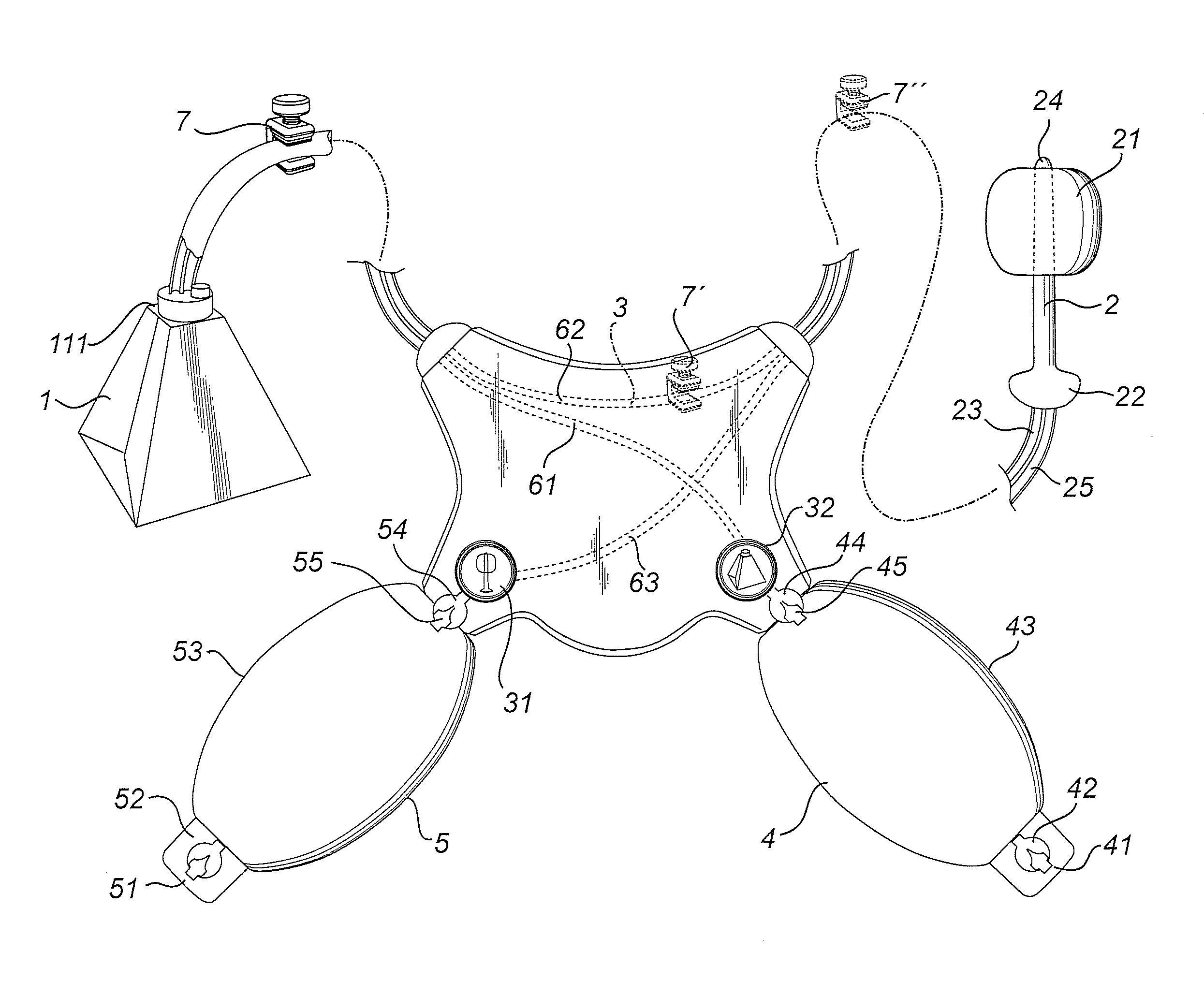 Irrigation system comprising dual pumps