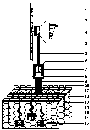 Wind and light coupled oxygen-enriched nanometer matrix composite ecological floating bed