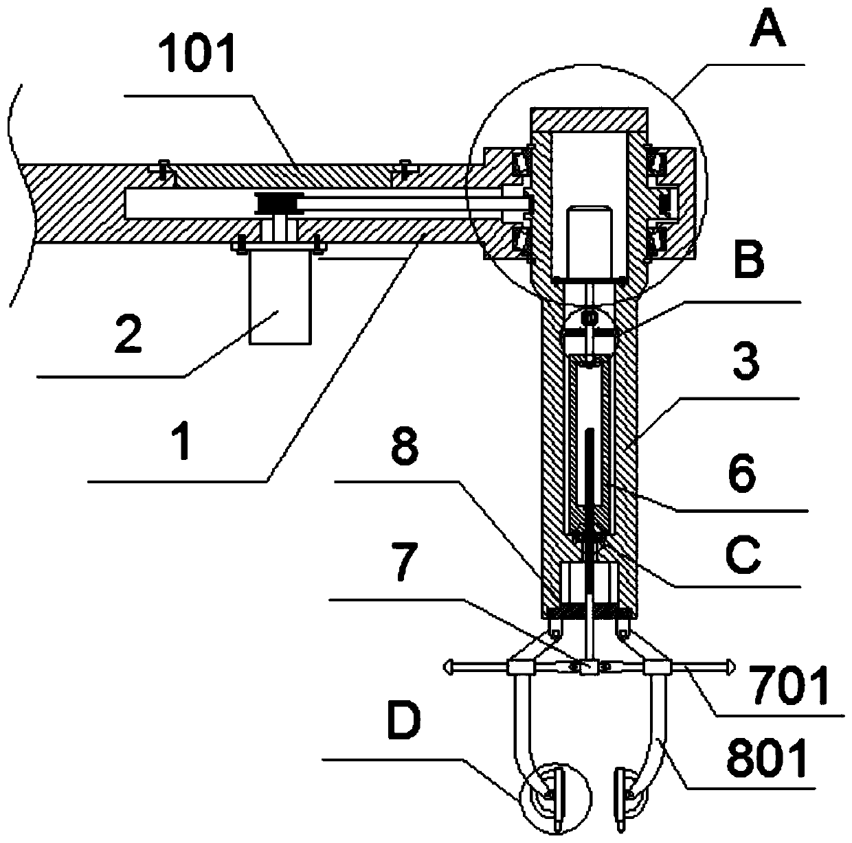 Rotary clamping manipulator based on automatic module control