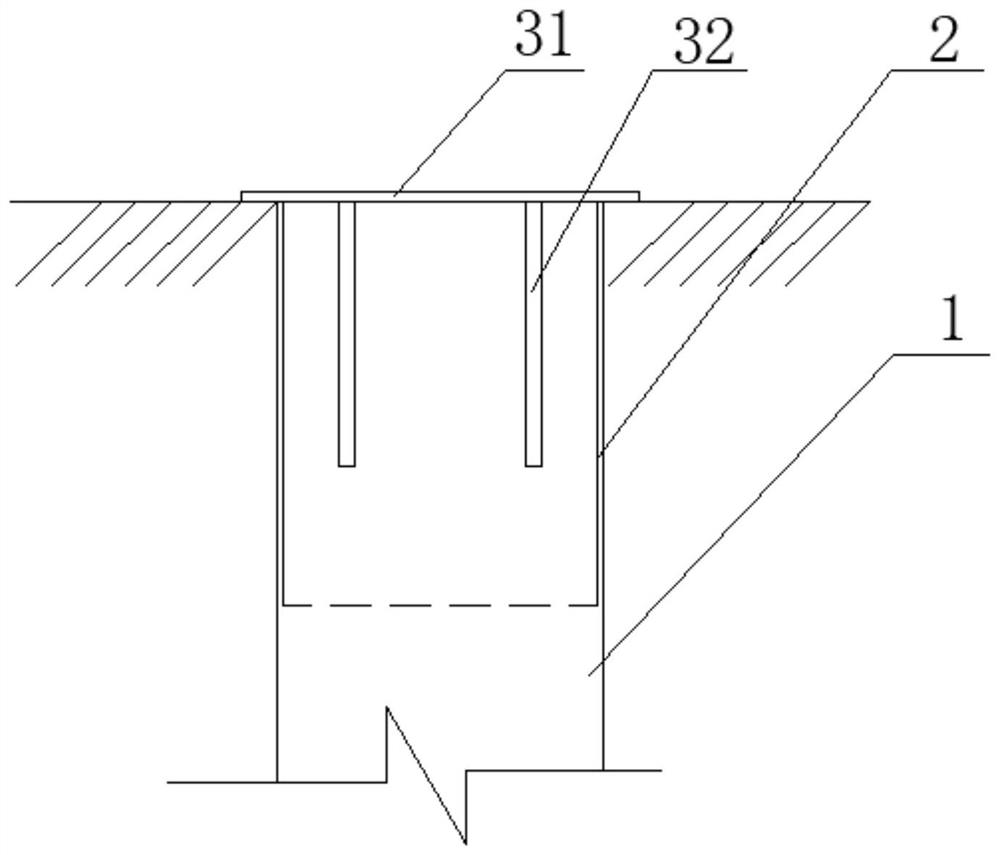 Mine downward deep hole protection device and protection method