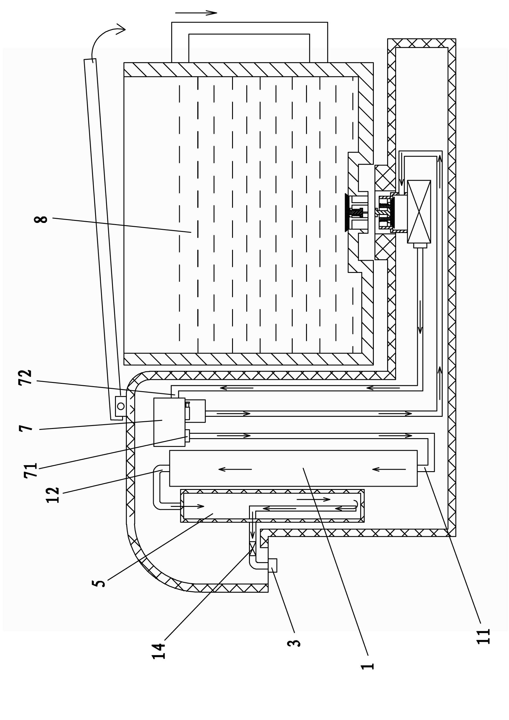 Drinking water heating device with water collecting tank