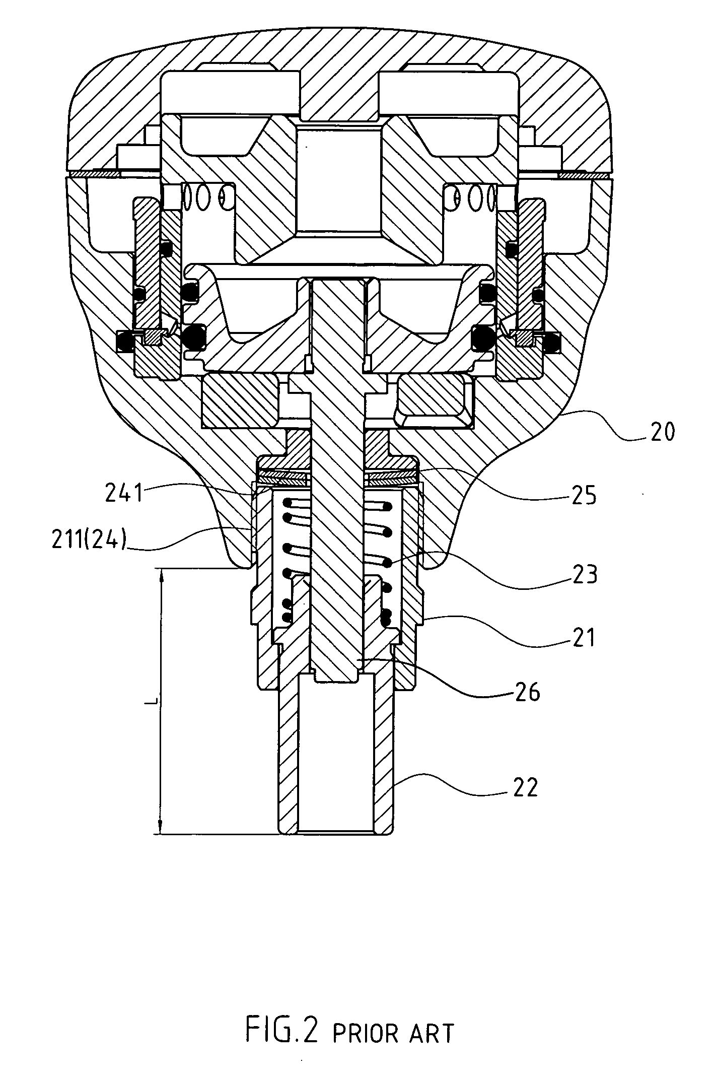 Nailing depth control structure for a palm nailer