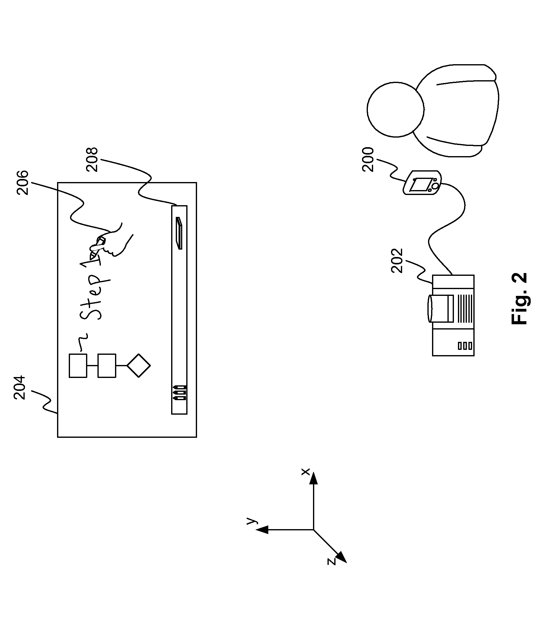 Systems and Methods for Operating a Virtual Whiteboard Using a Mobile Phone Device