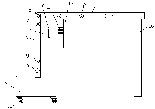 Folding device for non-woven fabrics