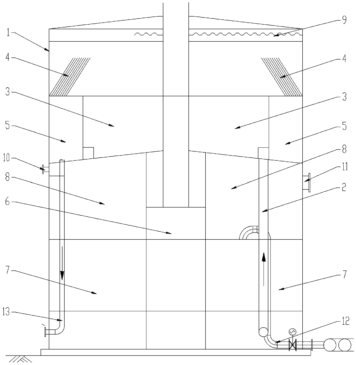 High-efficiency rotational flow sewage purifier