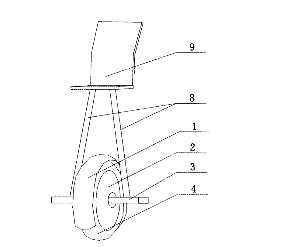 Self-balanced single-wheel electric vehicle