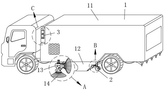 Road pollution cleaning vehicle for street cleaning