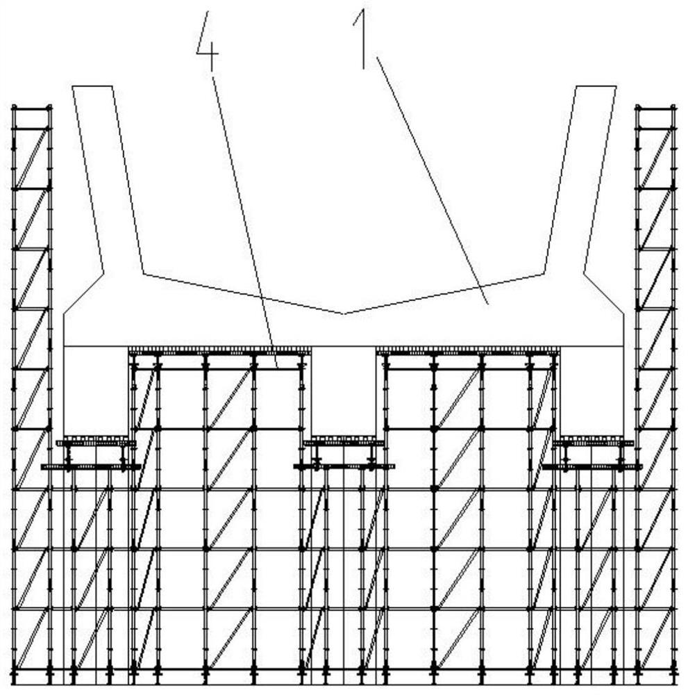 Construction method of aqueducts above bridge