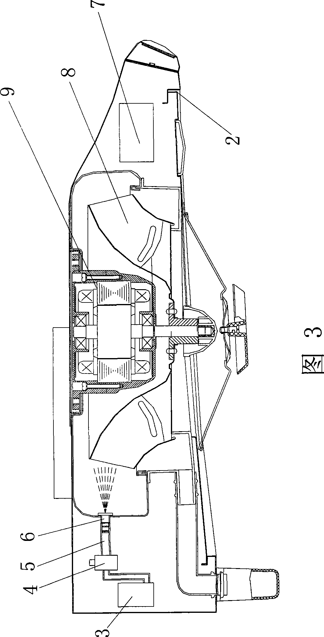 Device and method for cleaning fume exhauster