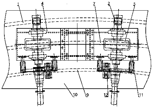 High-speed magnetic levitation turnout floating type supporting driving device and driving method