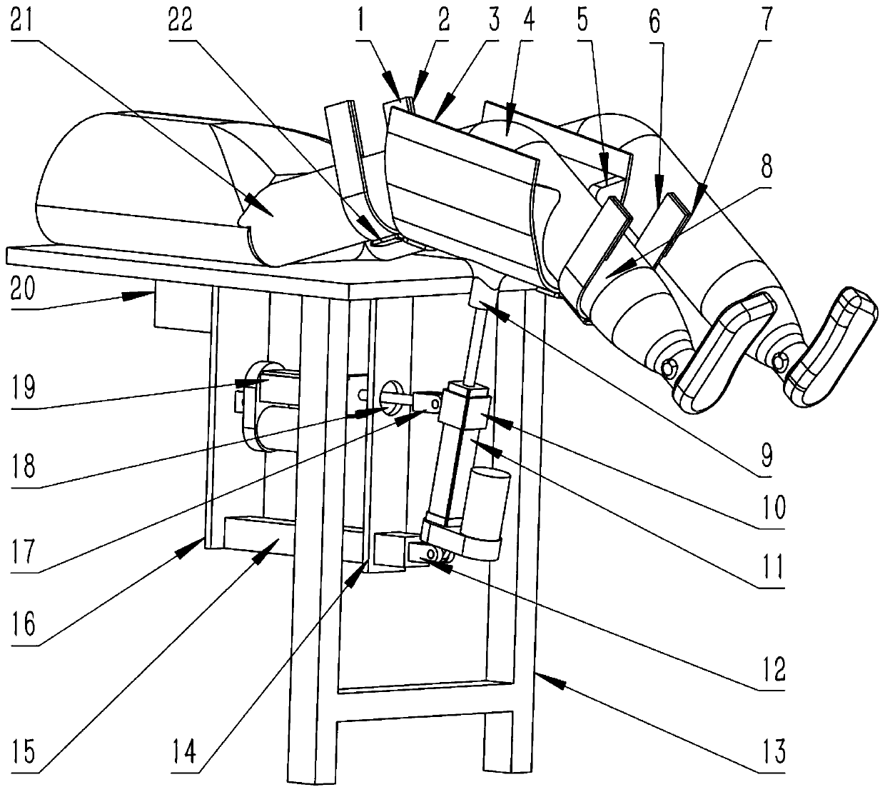 Pre-operative knee injury cleaning and disinfecting device