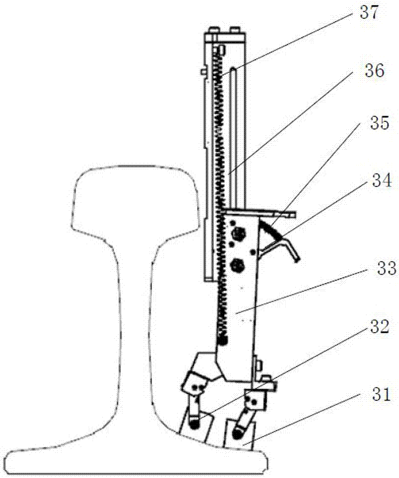 Rail welding seam ultrasonic flaw detection device