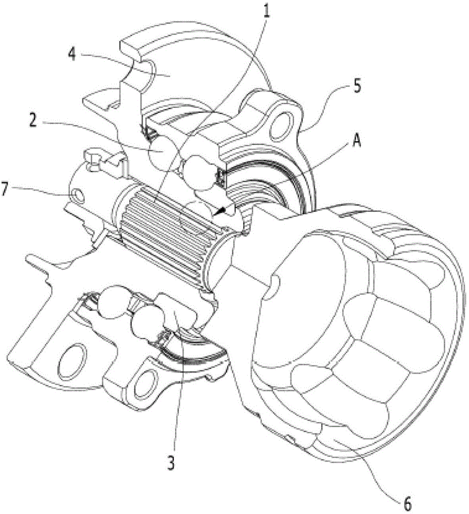 Wheel bearing combination structure and combination method