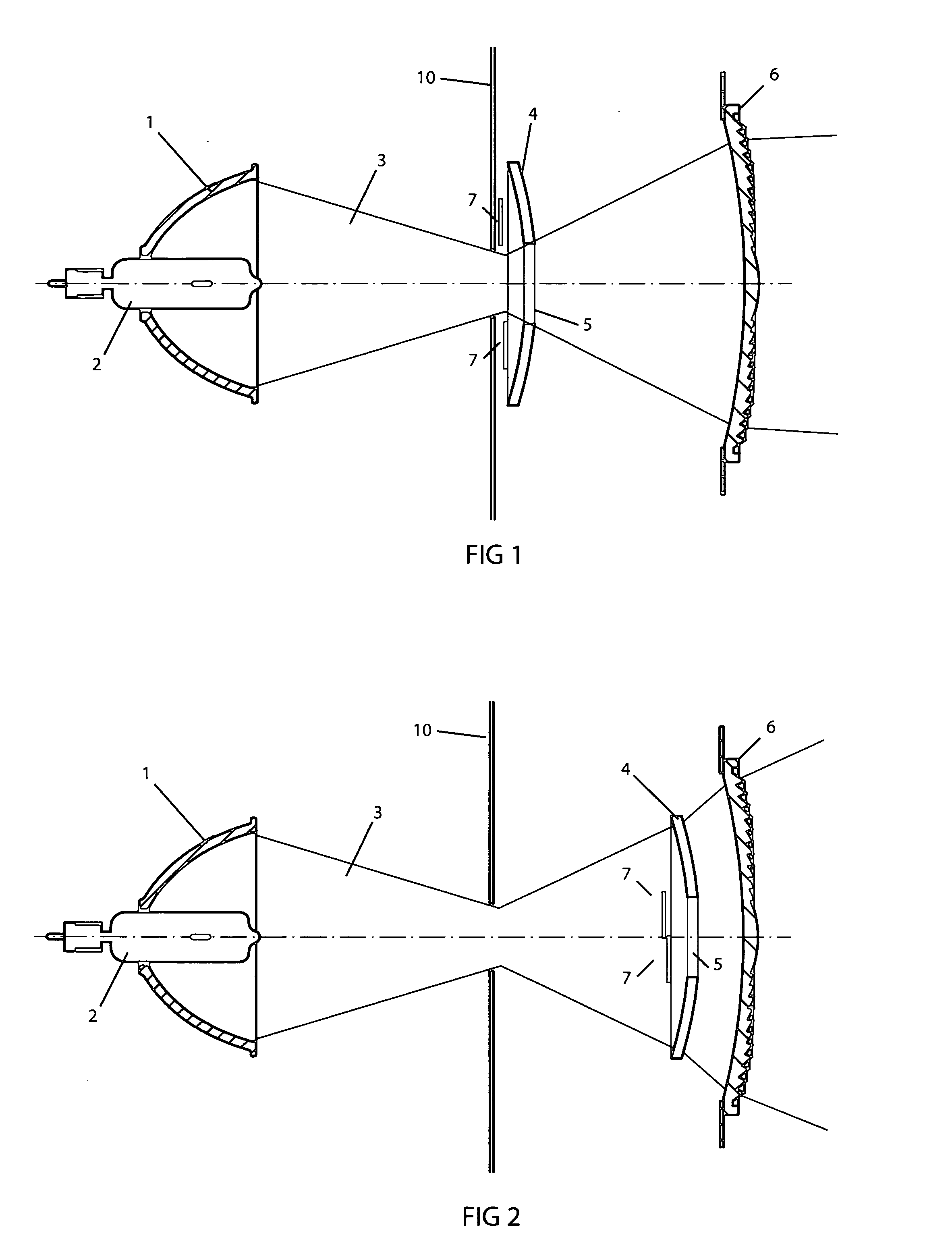 Optical system for a wash light