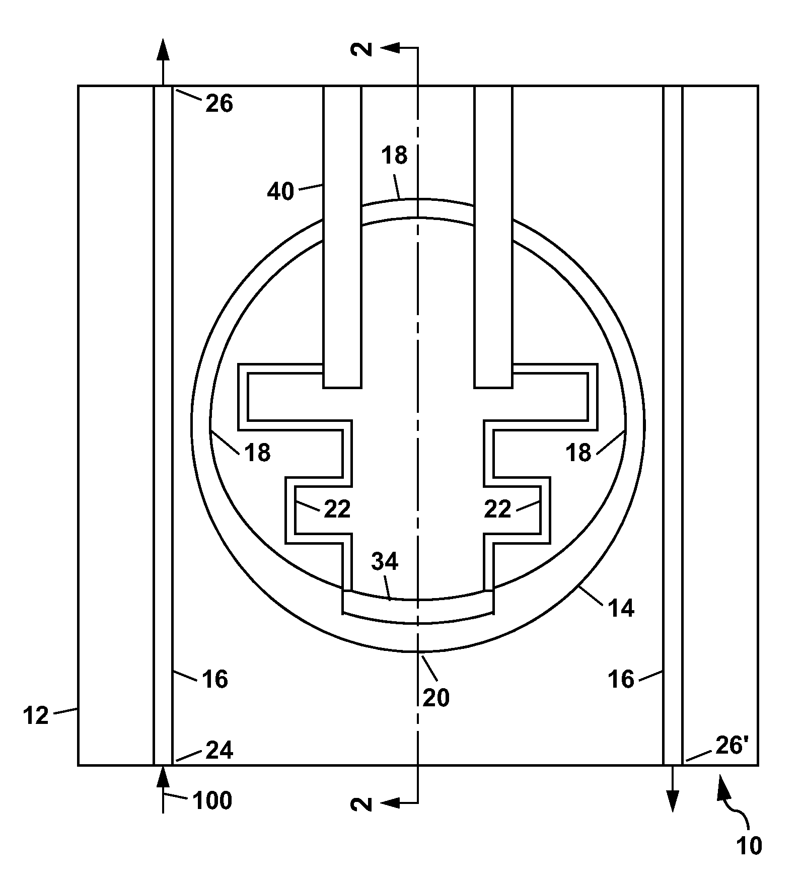 Optical waveguide device with an adiabatically-varying width