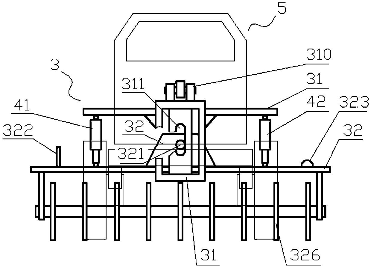 Hydraulic control device of paddy field rotary tillage and leveling mechanism