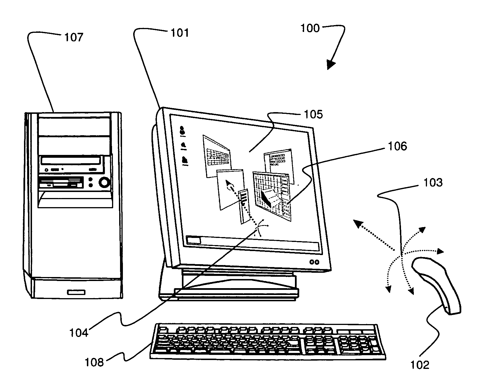 Hand-held wireless electronic device with accelerometer for interacting with a display