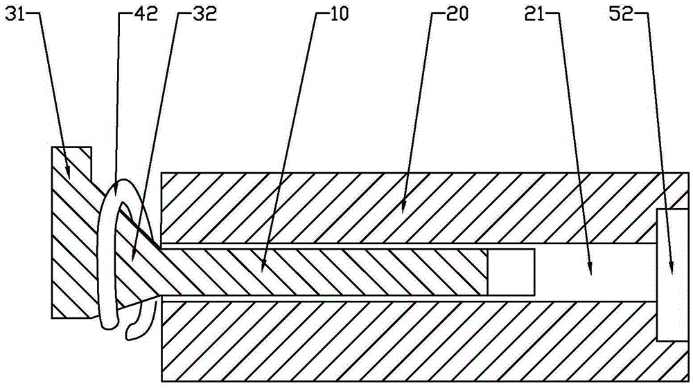 Thread self-locking combined anchor bolt