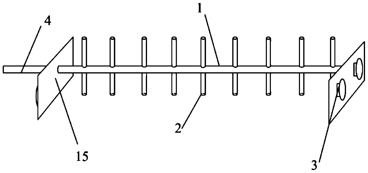 A fish farming device that simulates the effect of rain applied to a square fish tank