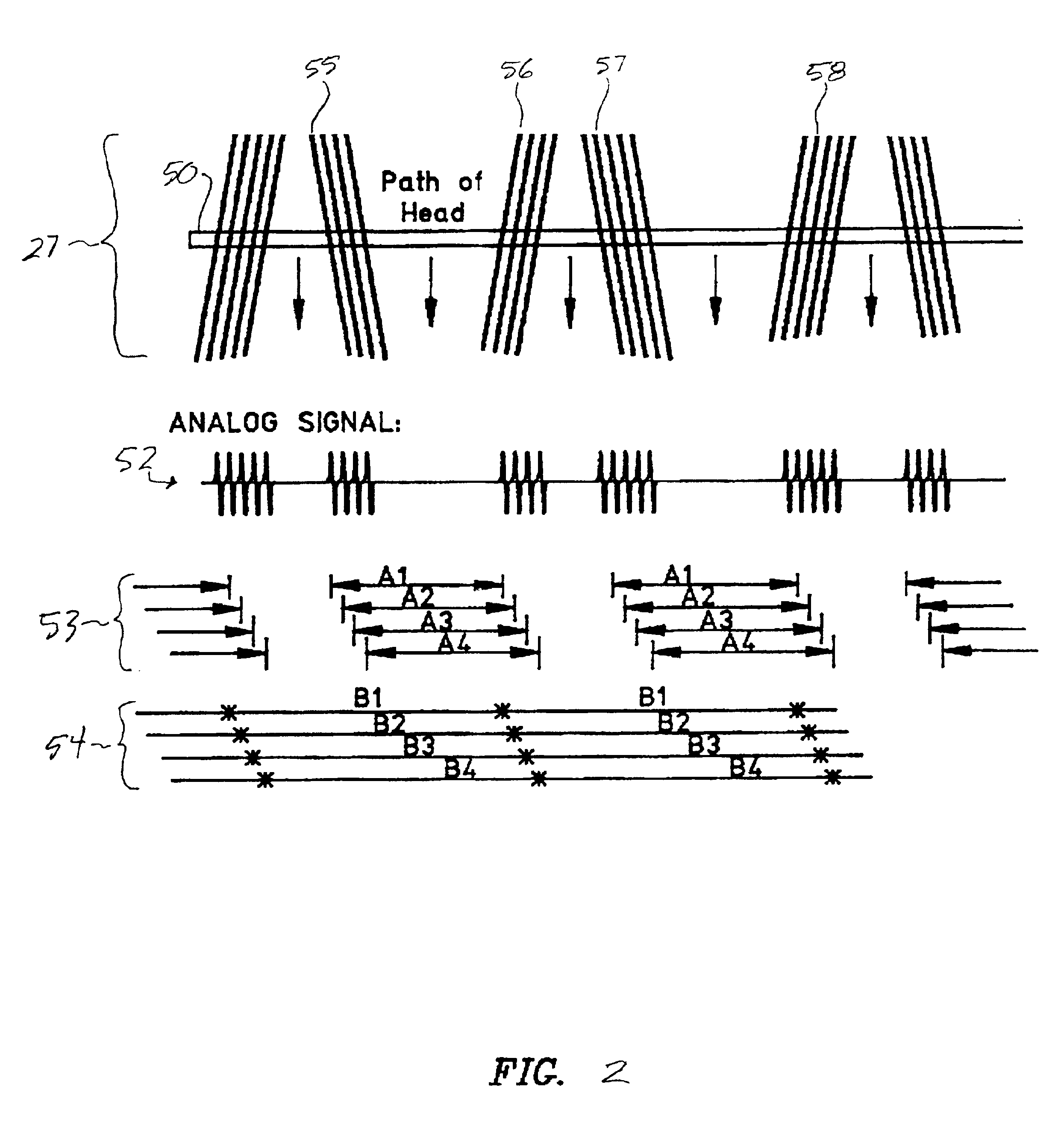 Timing based servo with fixed distances between transitions