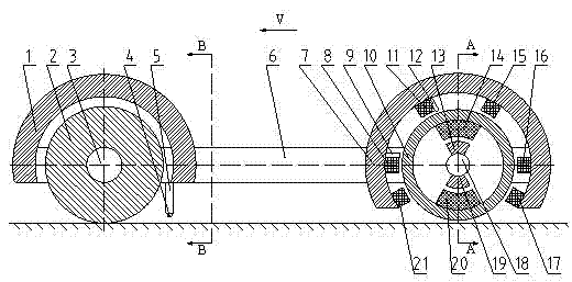 Magnetic-suspension static-force smoothening-wheel fine-rolling road roller