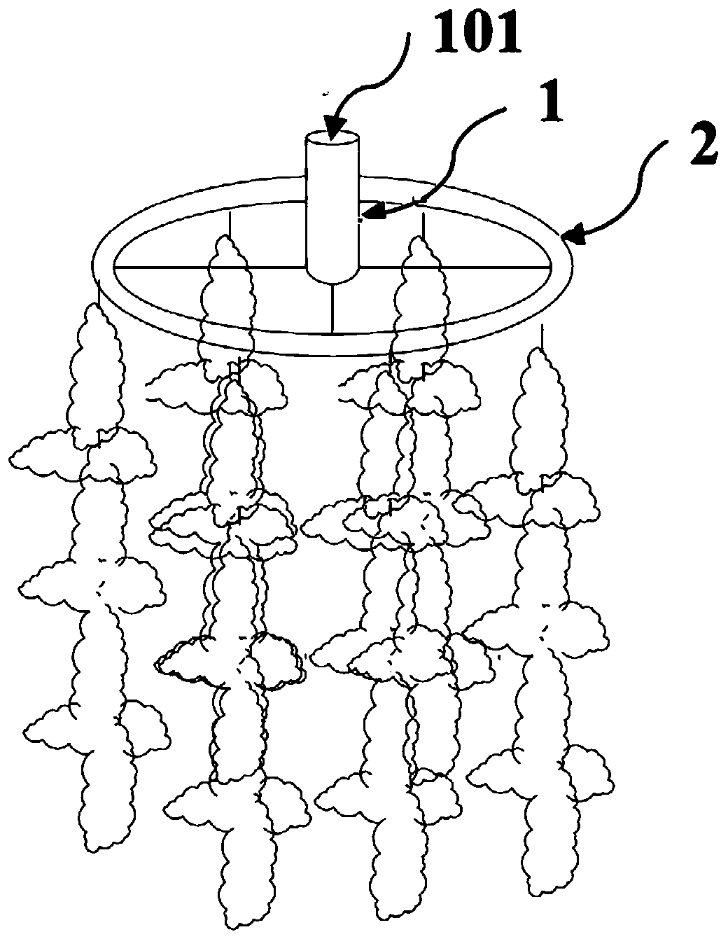 Packing fixing device and application thereof in upgrading and reconstruction of sewage plant