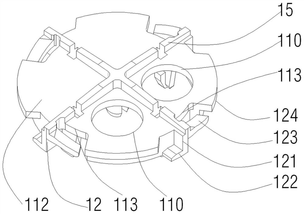 A rotating vibrator mounting base