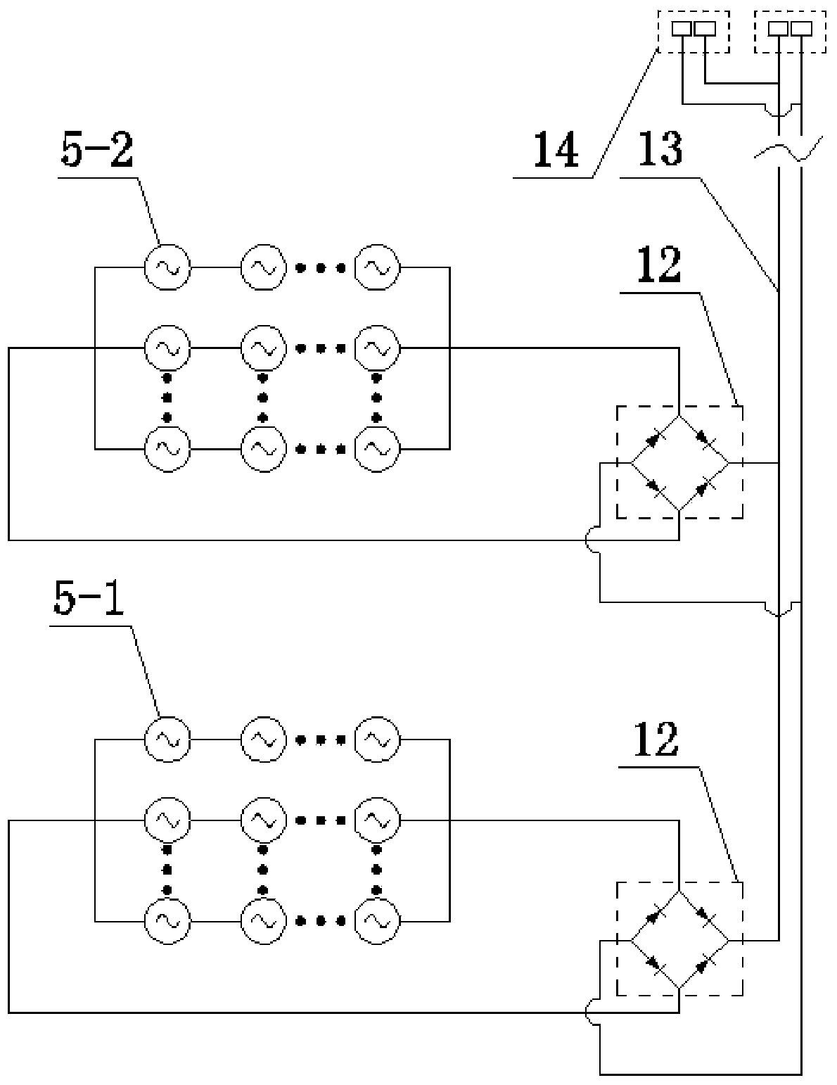 Module type multilayer composite acoustic-voltaic meta-material