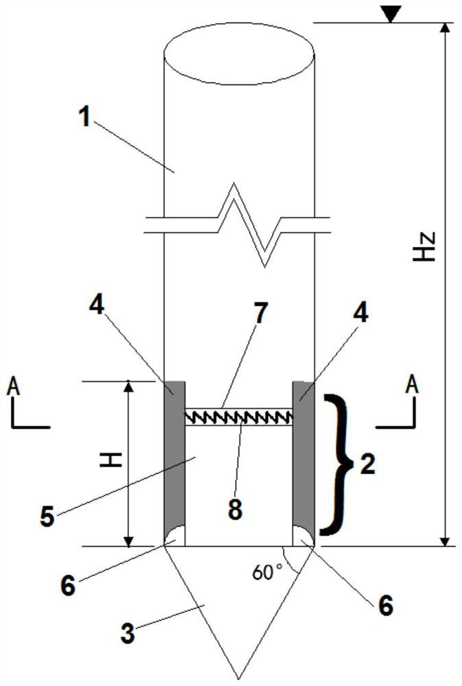 Anti-freezing and anti-pulling pile body structure in cold region