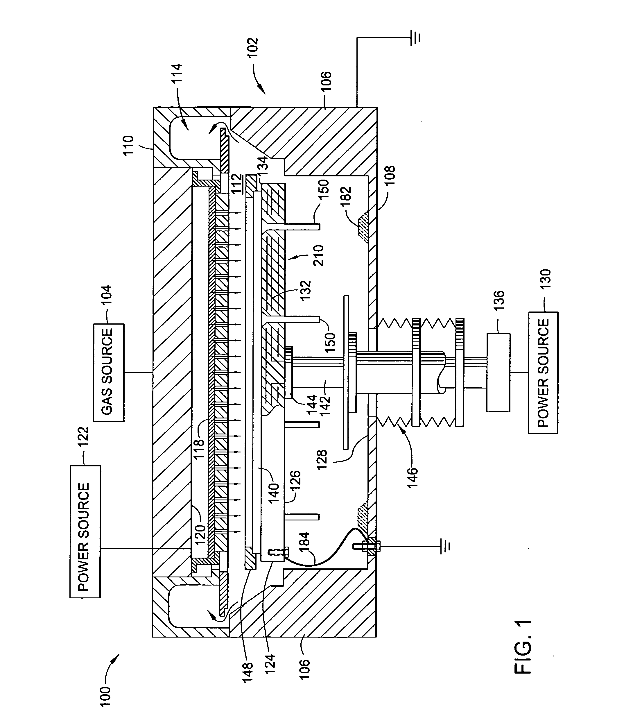 Apparatus and method of shaping profiles of large-area PECVD electrodes