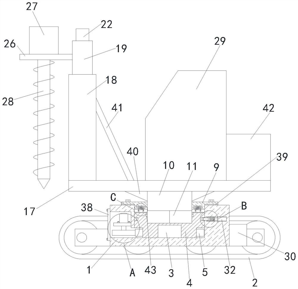 Telescopic rotary hydraulic walking pile machine