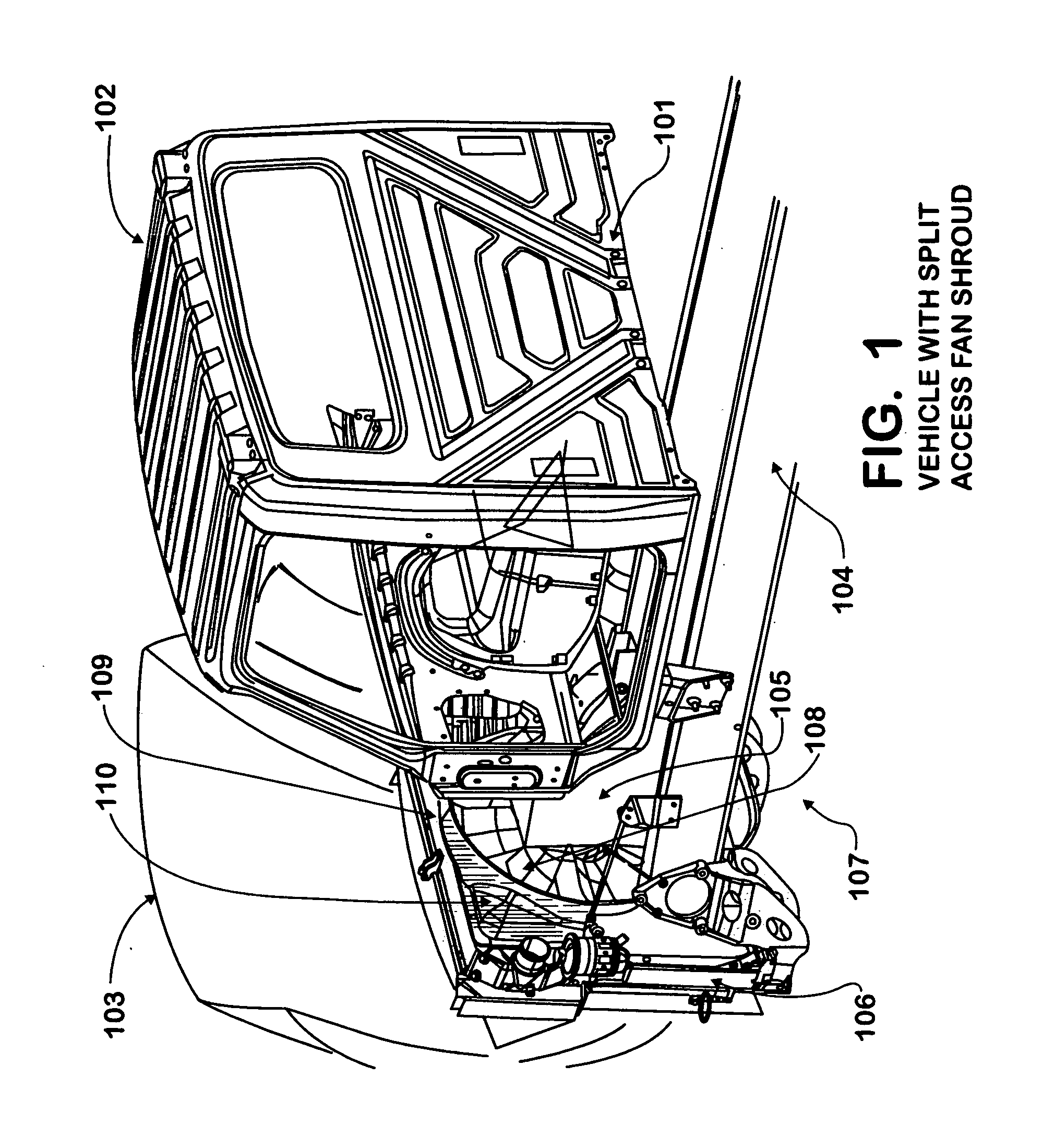 Split access fan shroud