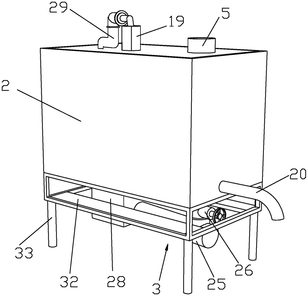 Pulp bleaching device for packaging paper