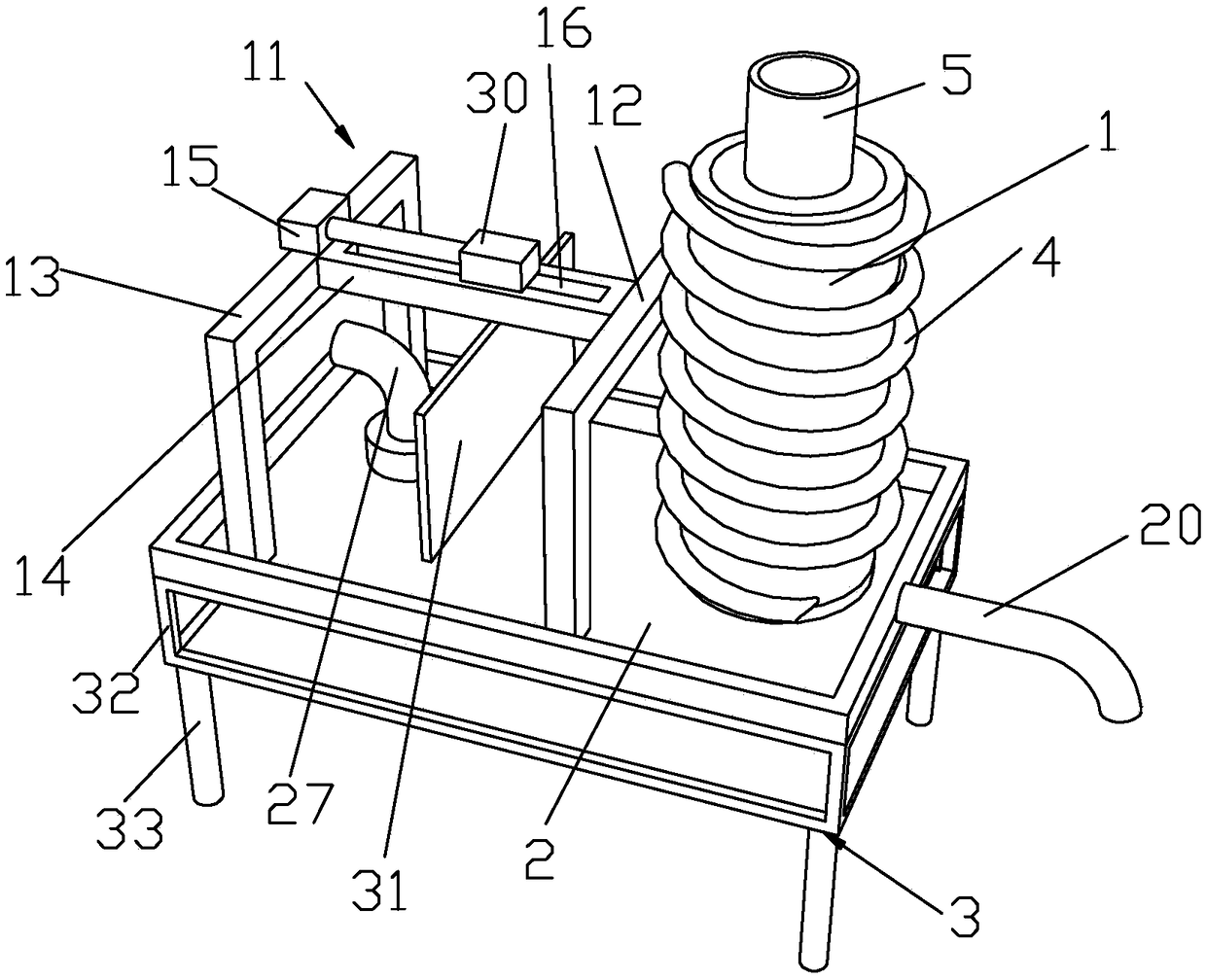 Pulp bleaching device for packaging paper