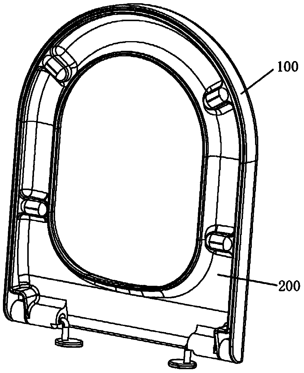 Descent control hinge for closestool