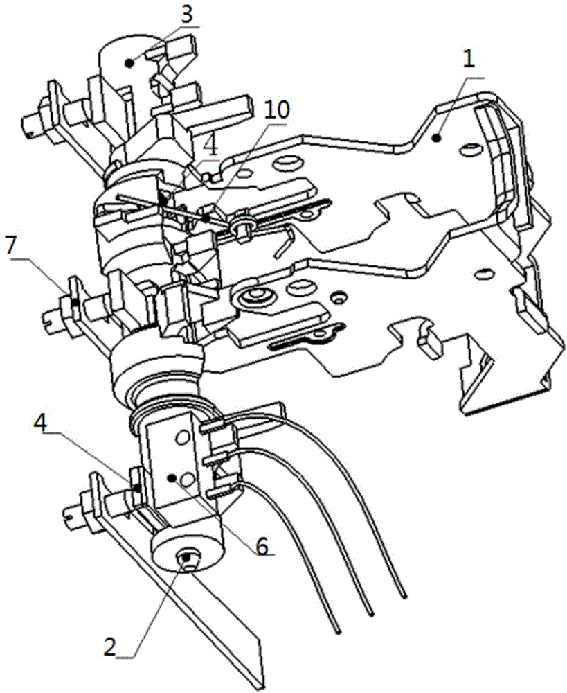 Overload alarm non-tripping device of molded case circuit breaker