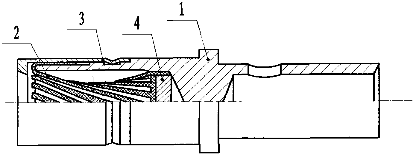 High-current cage type belt spring inserting hole