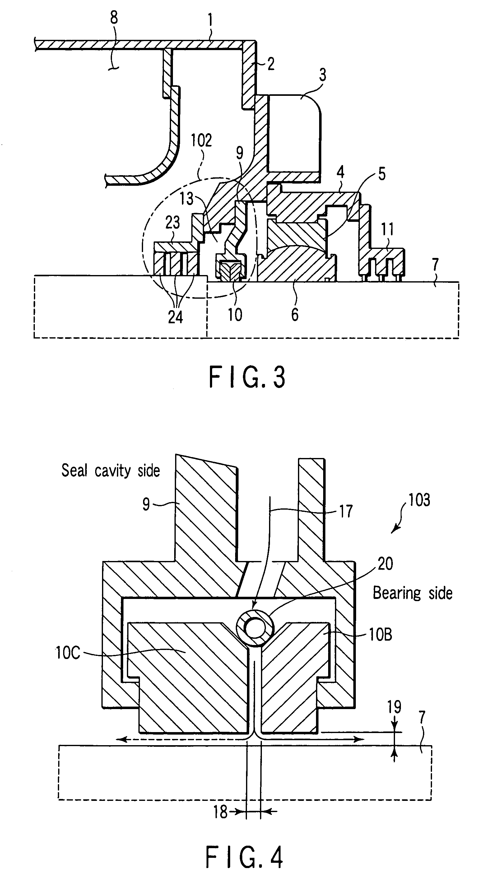 Electric rotating machine with bearing seals