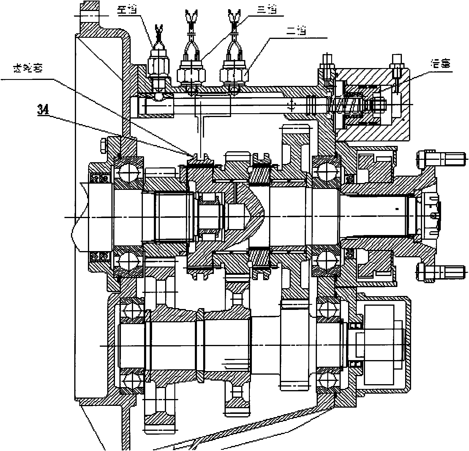 Electric-drive mechanical type variable-speed power transmission system and control system thereof