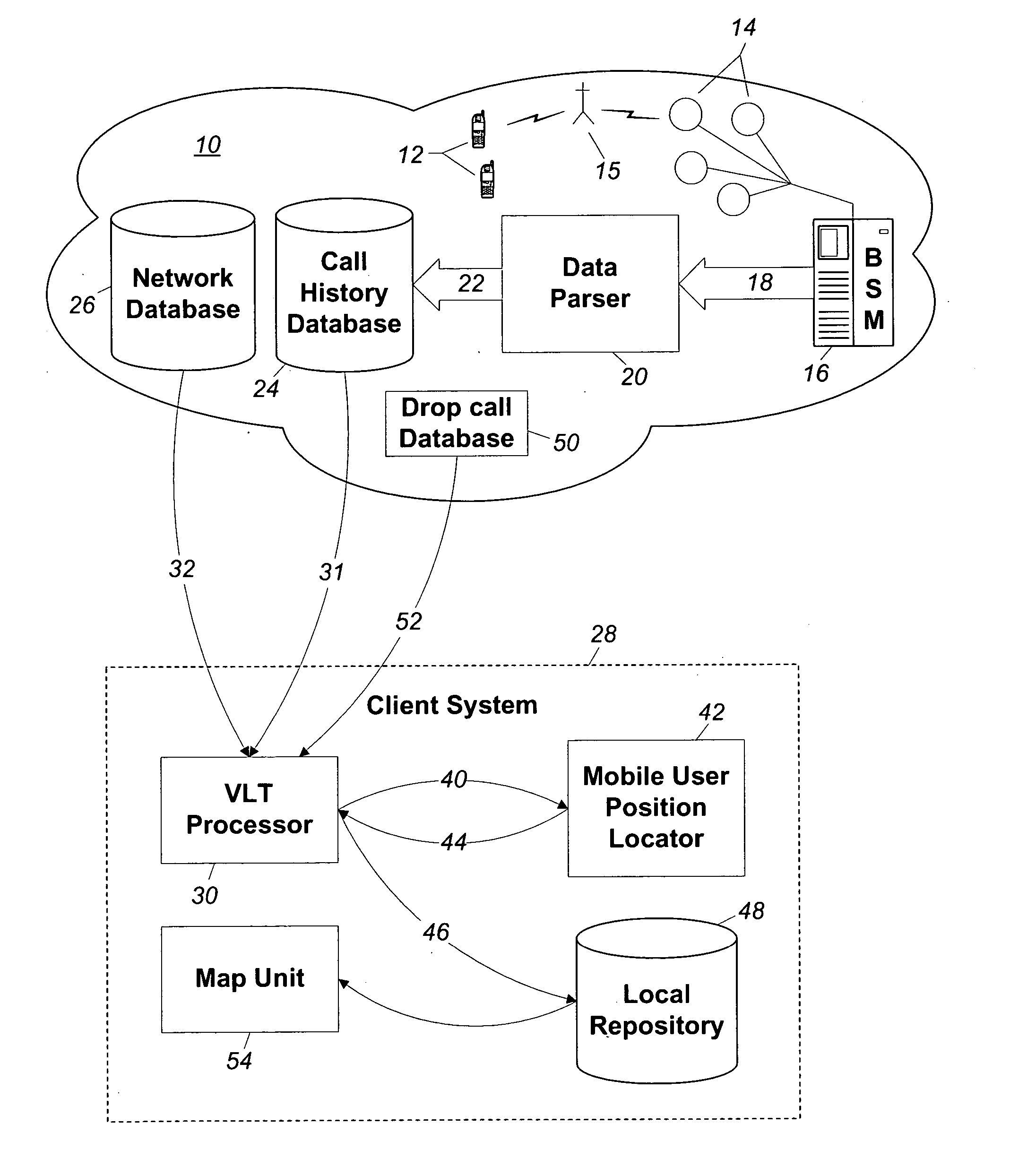 Mobile user position locating system