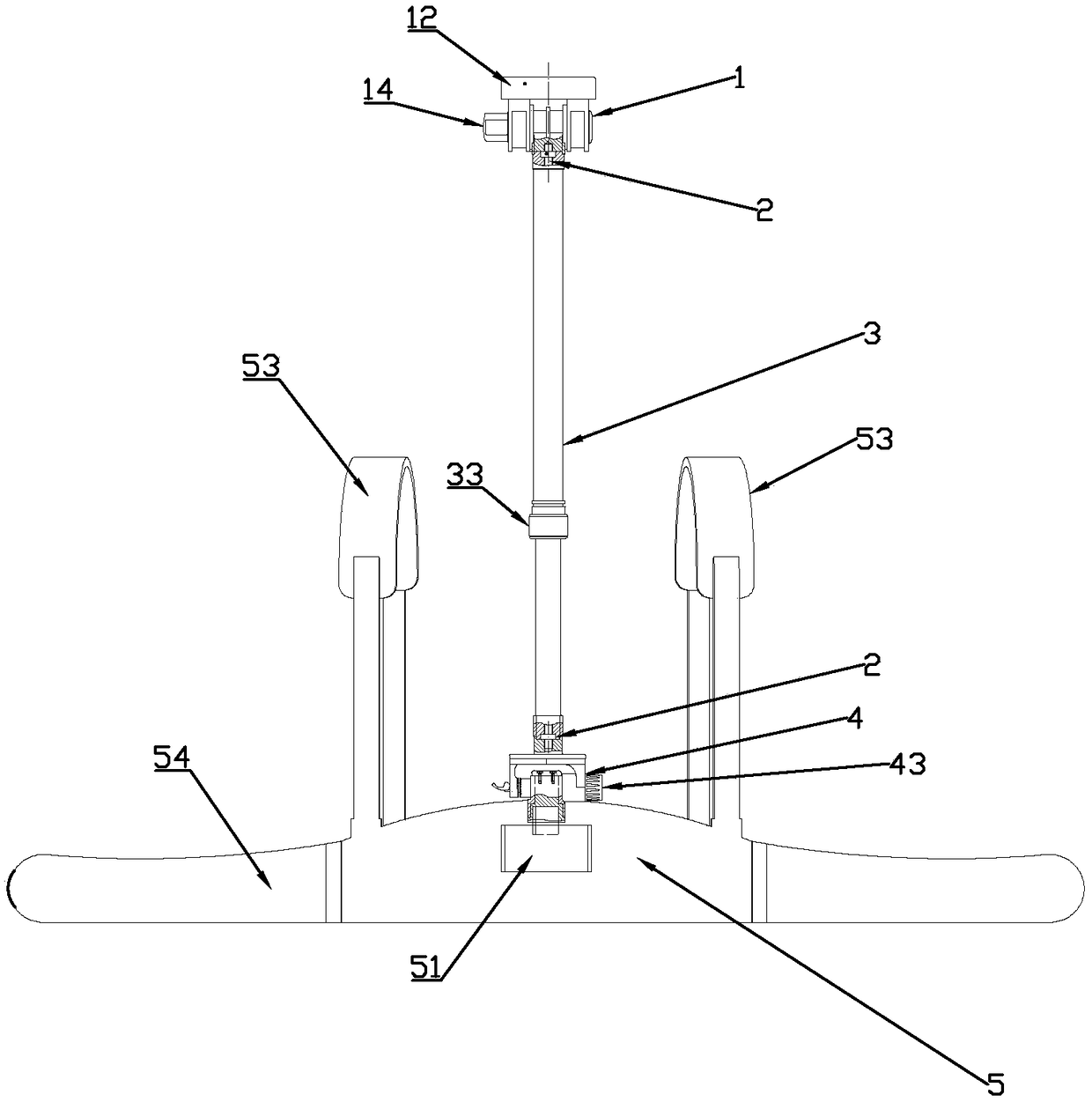 An outdoor portable portable free-rotating camera pan-tilt bracket